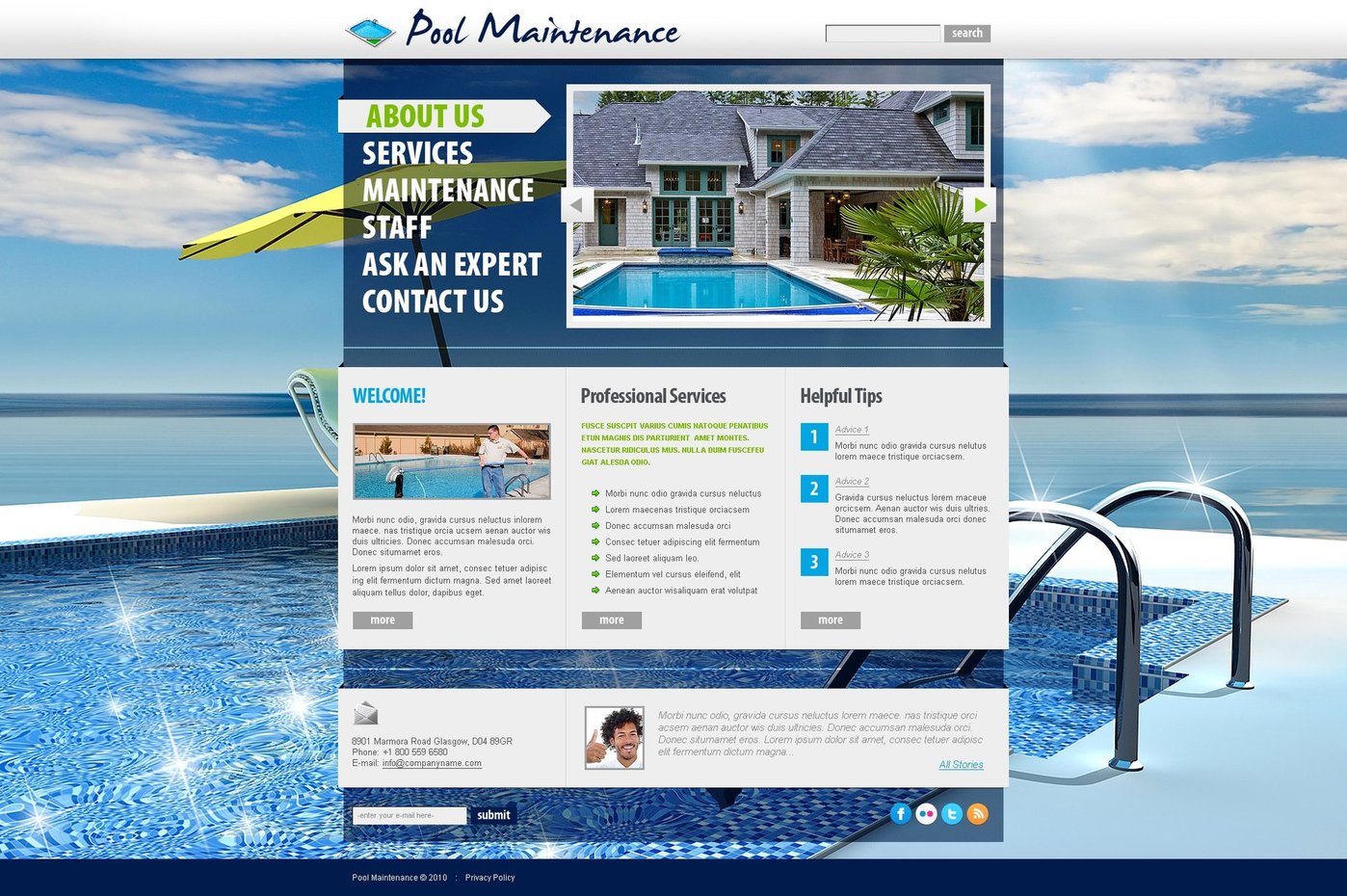 swimming-pool-website-template-weblium-ai-website-builder