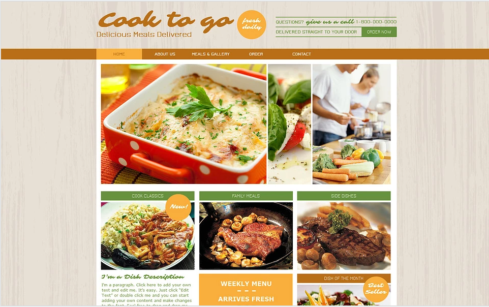 Cooking Website Templates Weblium AI Website Builder