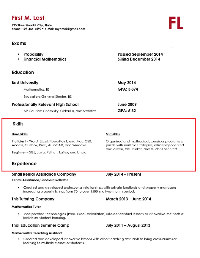 How To Rate Skill Level On Resume