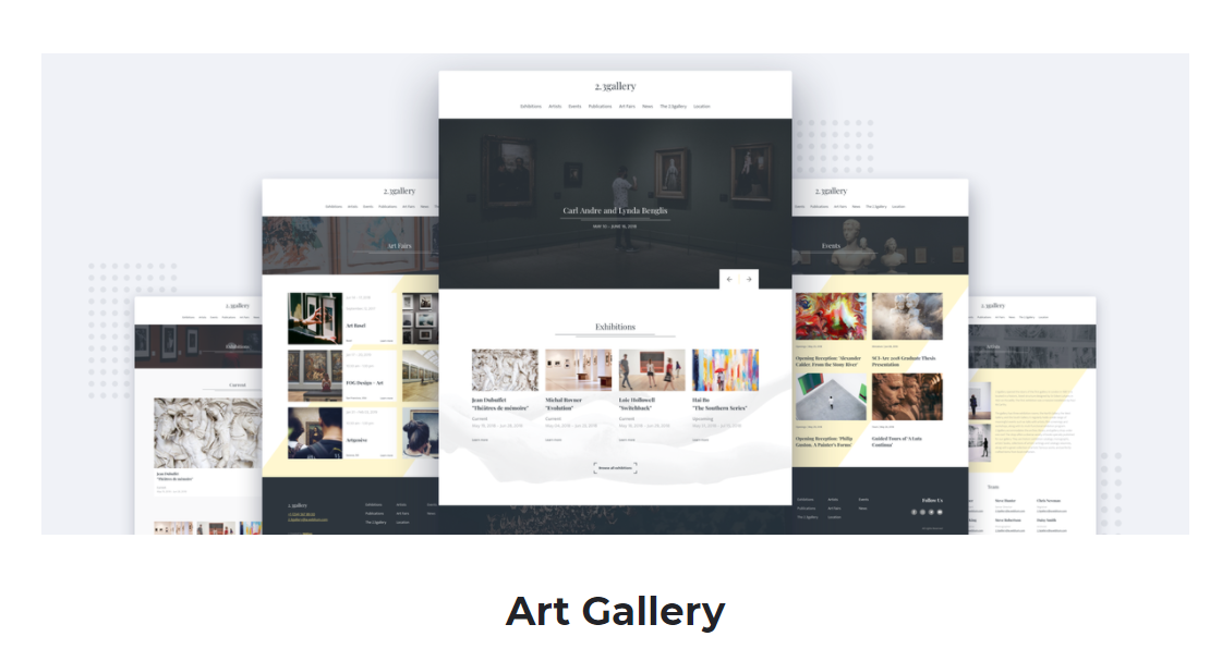 Art Gallery Website Templates Weblium