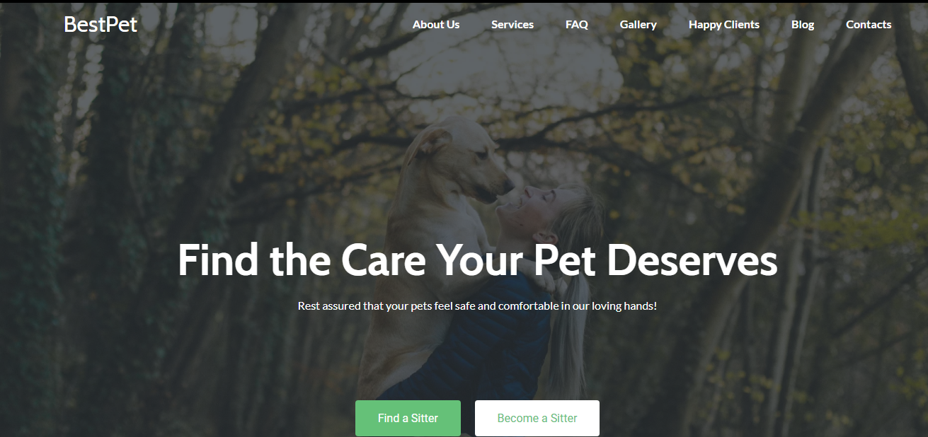 Pet Sitter Templates Weblium