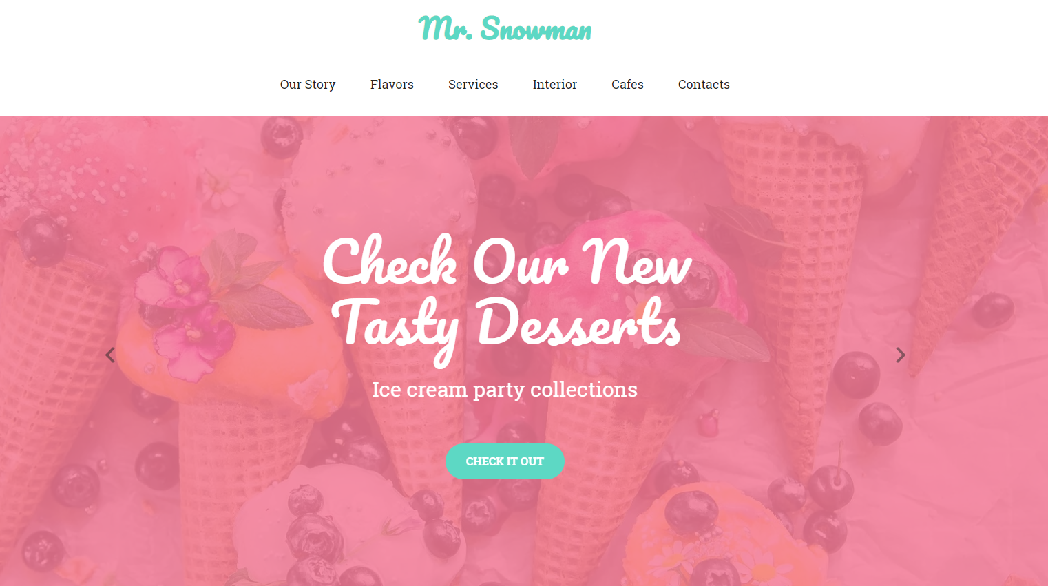 Icecream Parlor site Templates lium