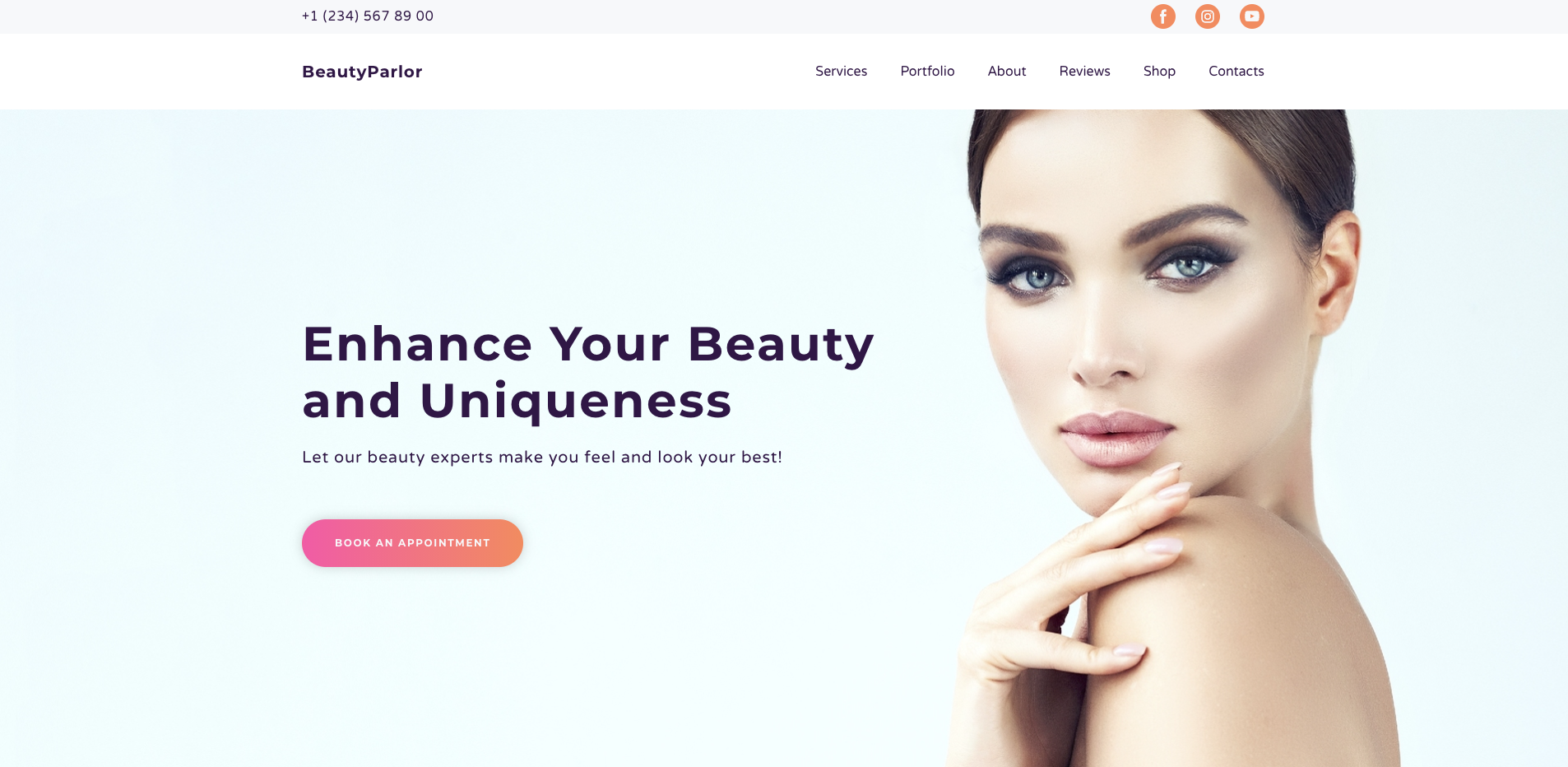 Beauty Salon Website Template Demo