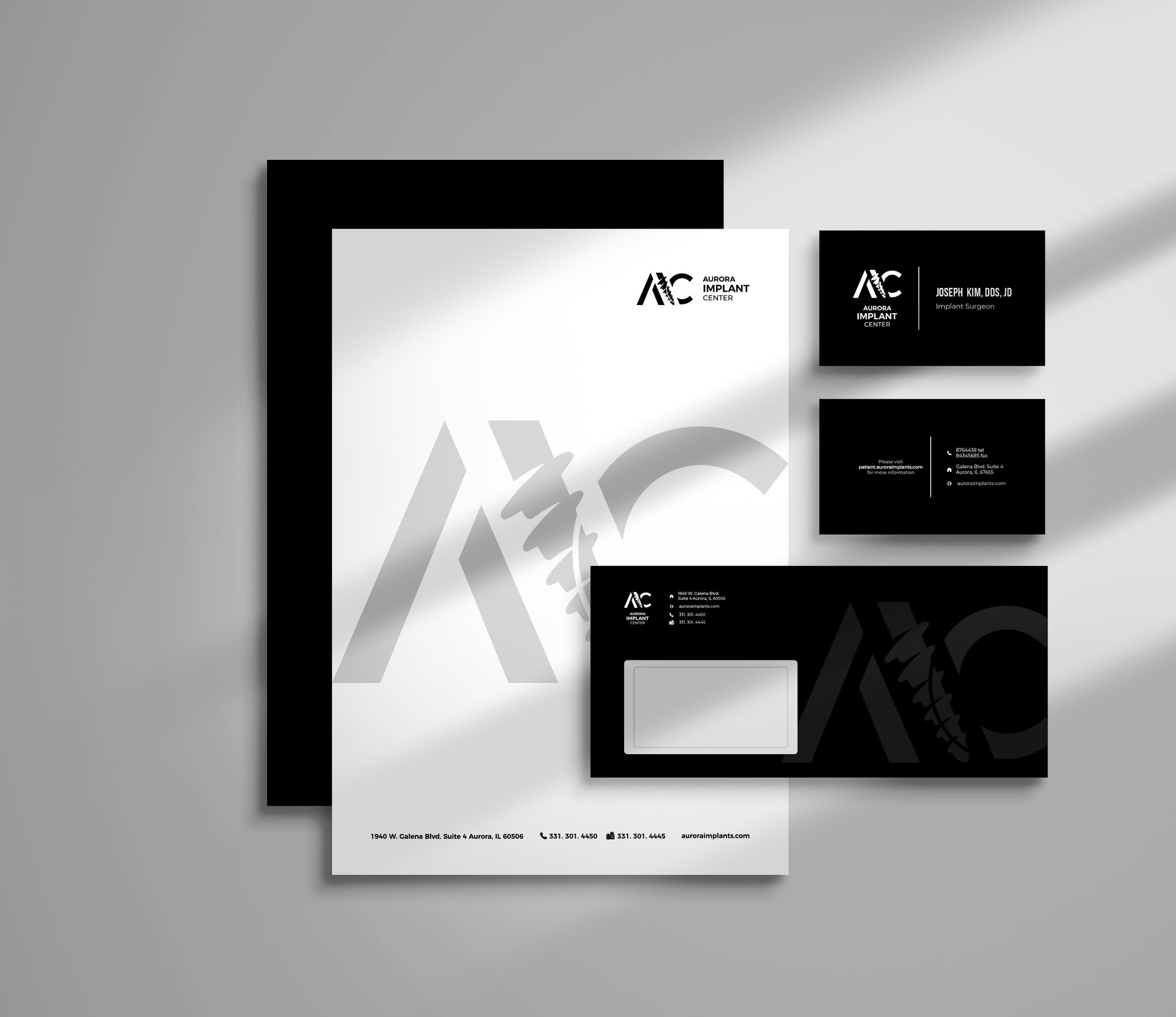 Aurora Implant Center branding visual 1