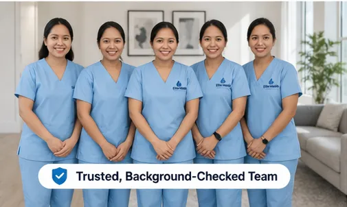 Elite Maids cleaning team in Dubai apartment