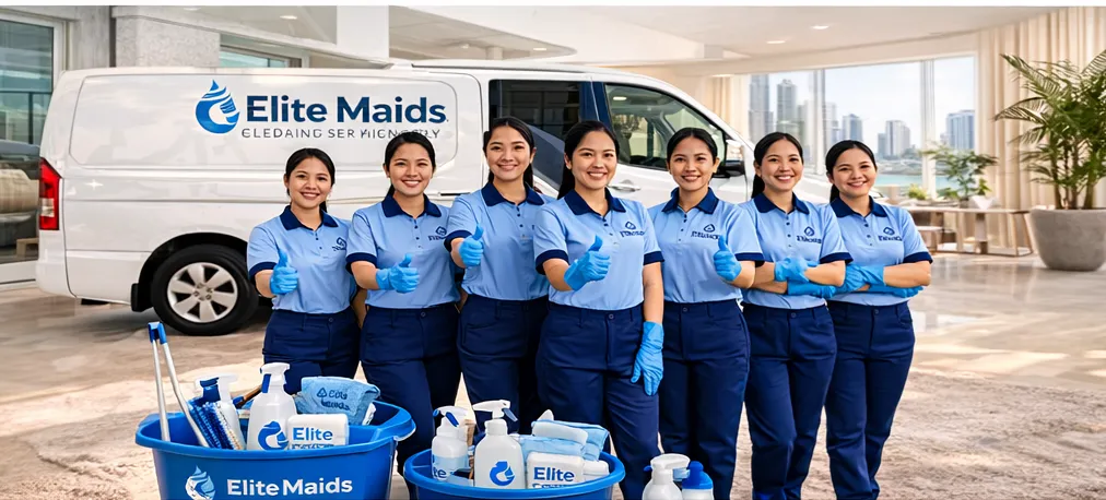 Elite Maids professional cleaning team Dubai apartment