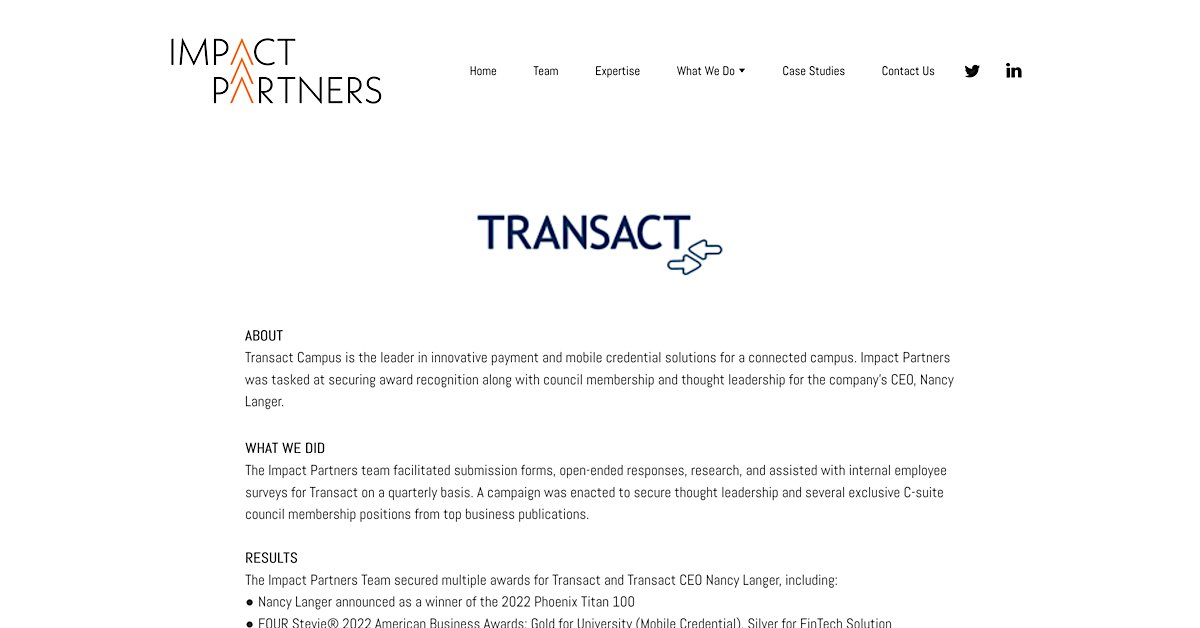 Impact Partners | Transact