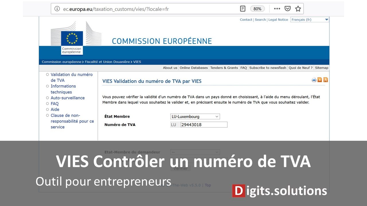 Verifiez Le Numero De Tva Intracommunautaire L Outil Vies