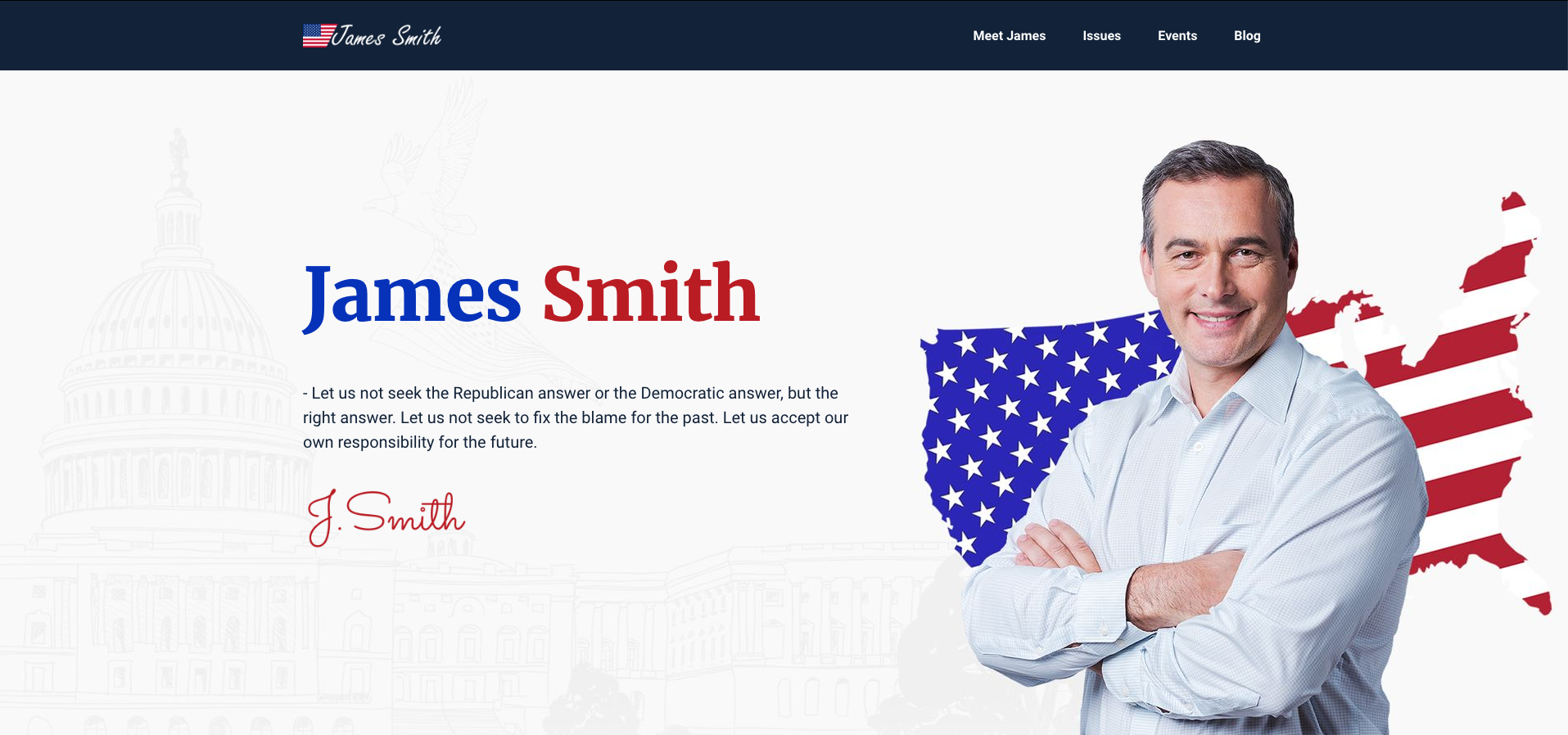 politician-website-template-demo-weblium