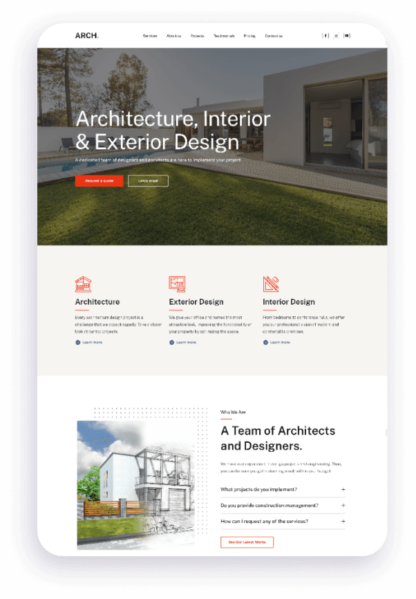 Architecture Website Template Psd Free Download