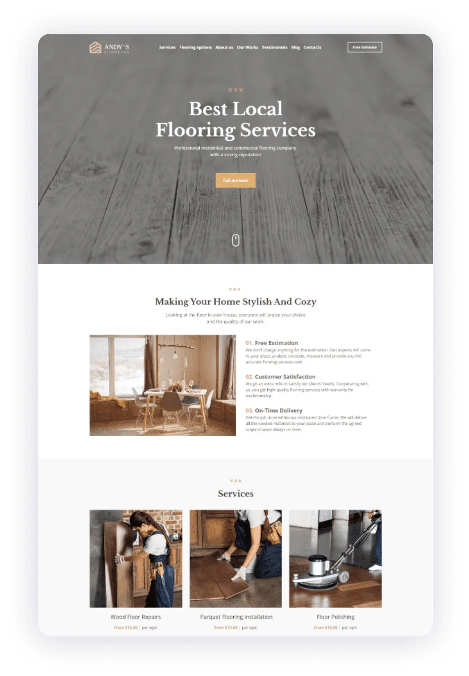 Flooring Website Templates Weblium