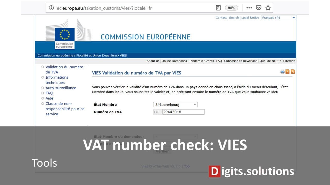 Check The Intra Community Vat Number The Vies Tool