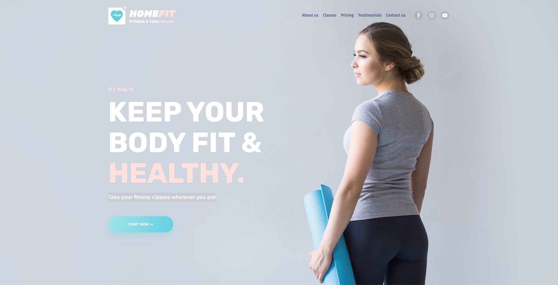 Online Fitness Website Template Demo