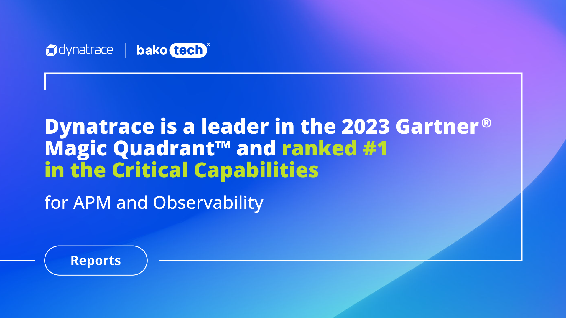 Dynatrace is a leader in the 2023 Gartner® Magic Quadrant™ and ranked ...