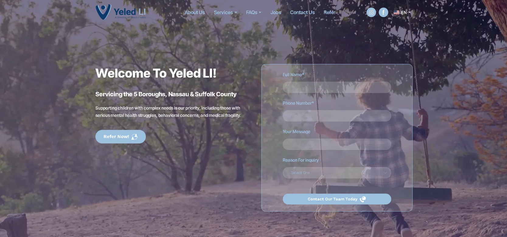 The redesigned website