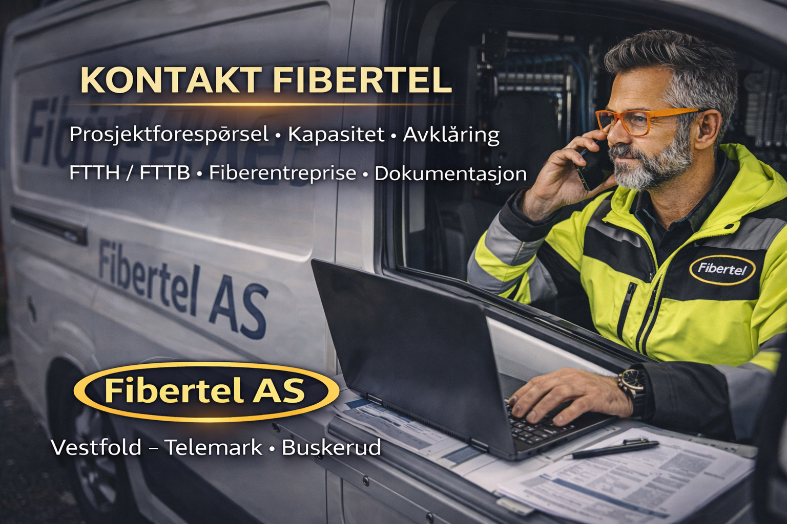 Kontakt | Fiber og datanettverk | Fibertel