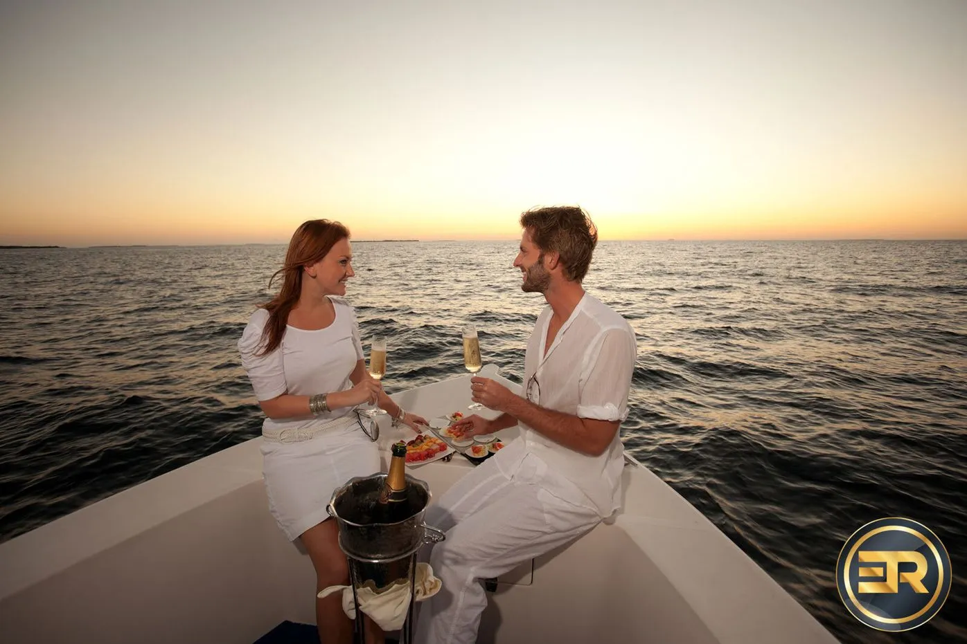 Romantic private dinner on a luxury yacht in Dubai