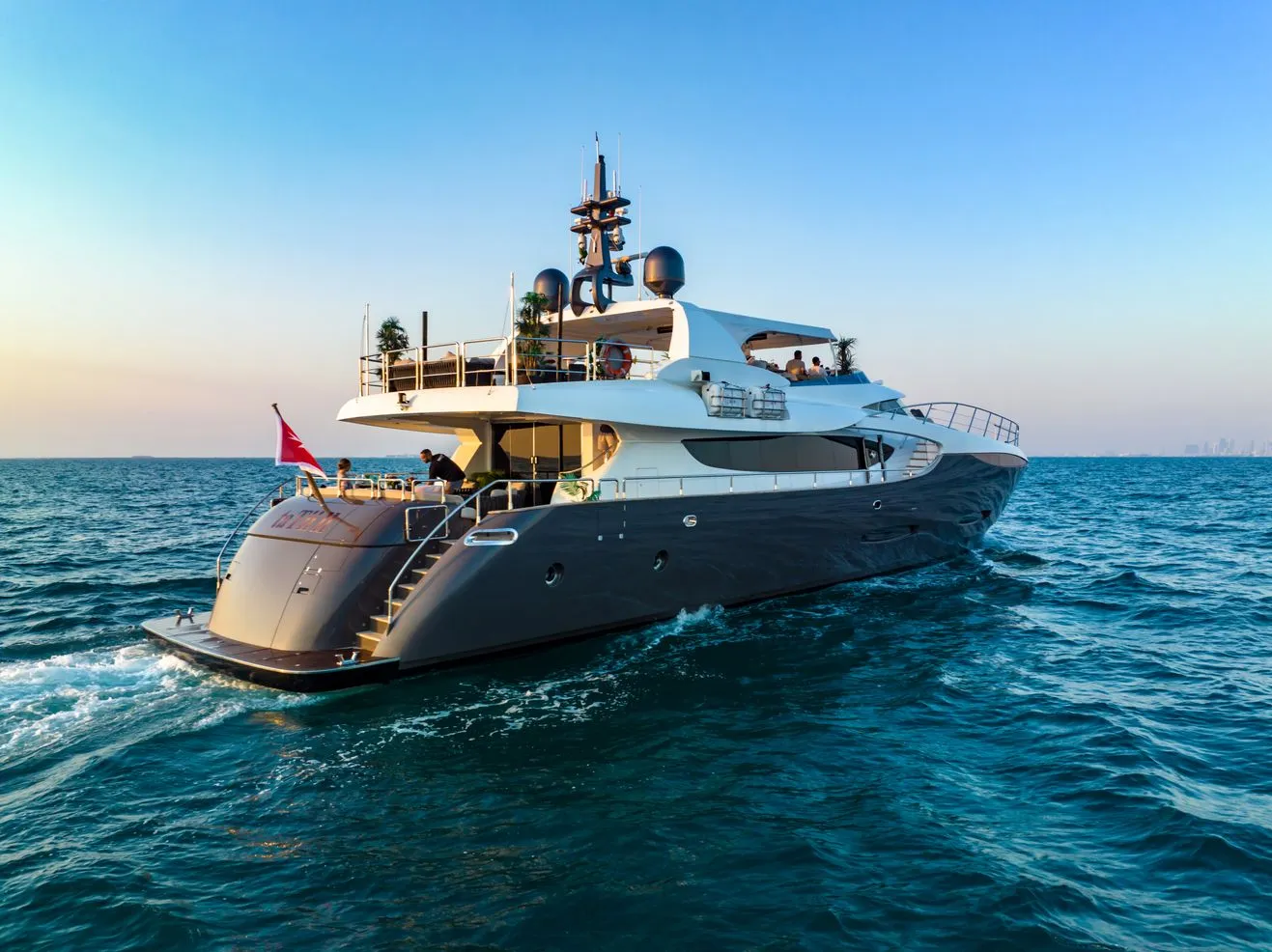 Sunset romantic yacht dinner Dubai