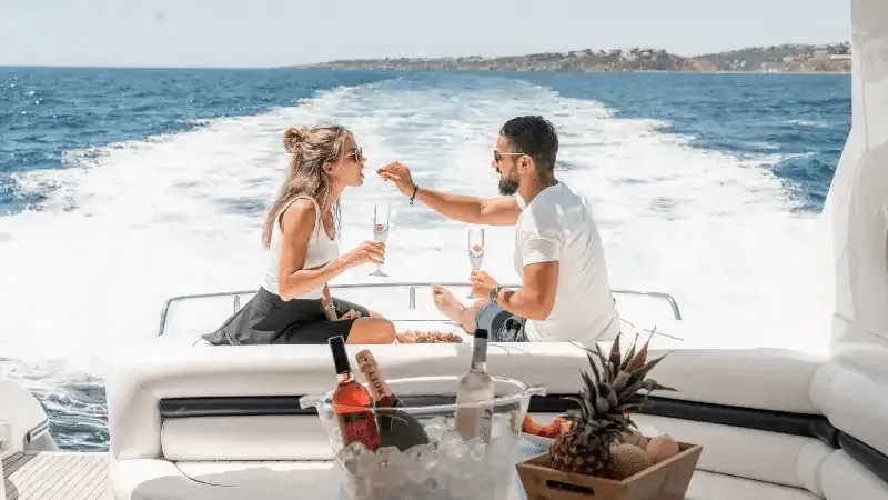 Marriage proposal setup on private yacht Dubai