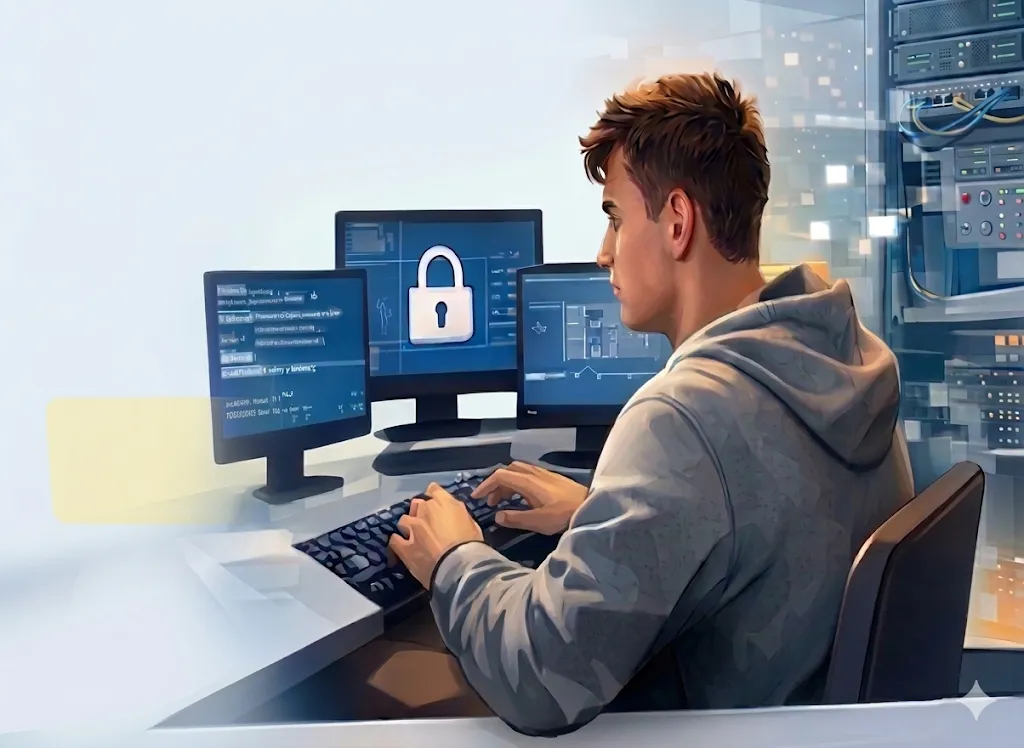 Cybersecurity illustration