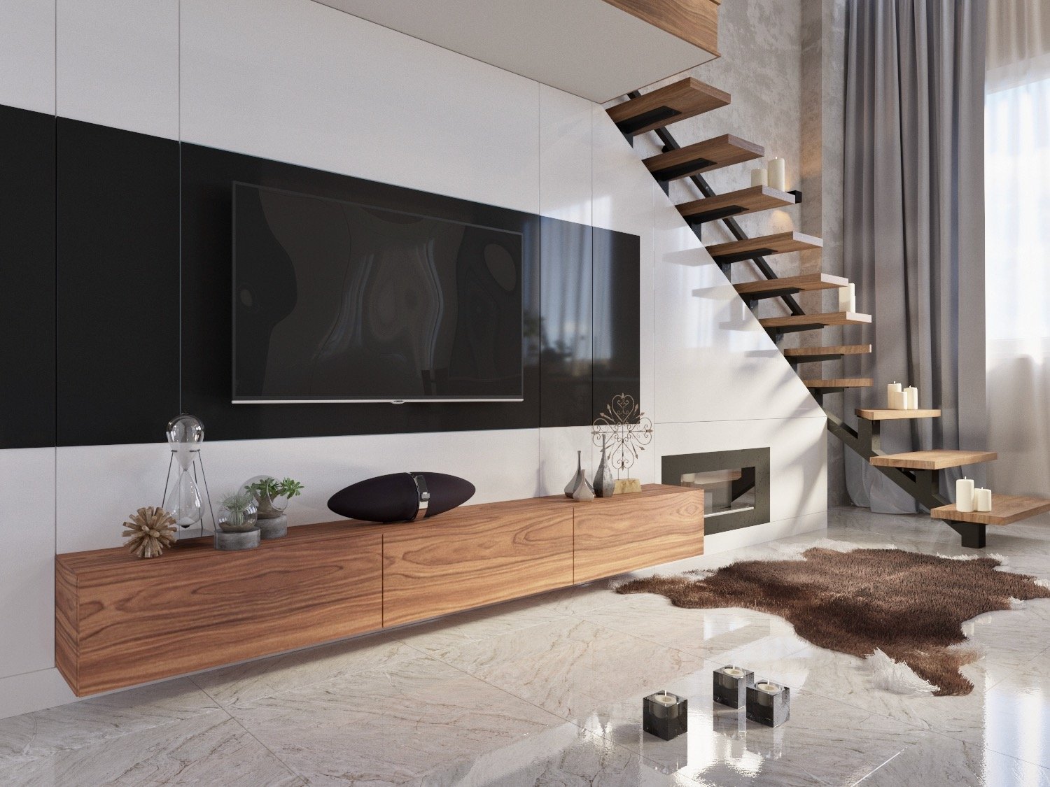 Реализация дизайн-проекта и ремонта под ключ 43 м², Варшава.