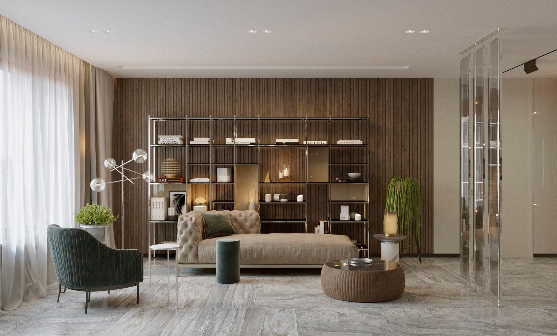 Дизайн интерьера частного дома, 230 м², Москва