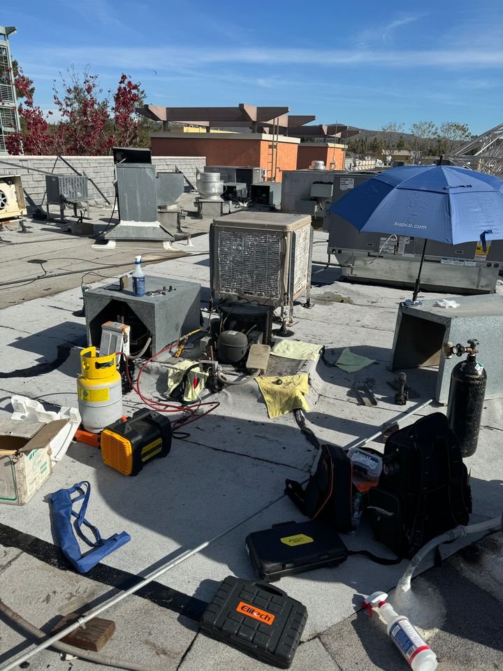 Rooftop HVAC service call