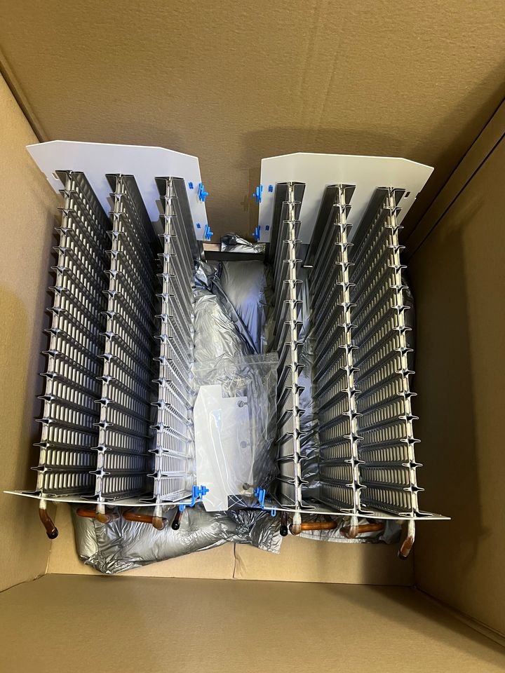 Ice machine evaporator removed for cleaning