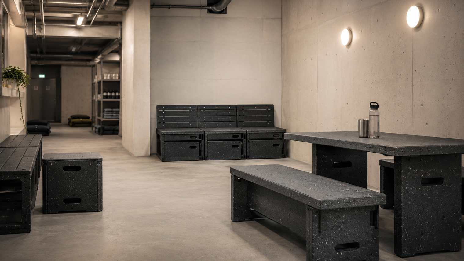Mobilier pour abris Recast Plastic