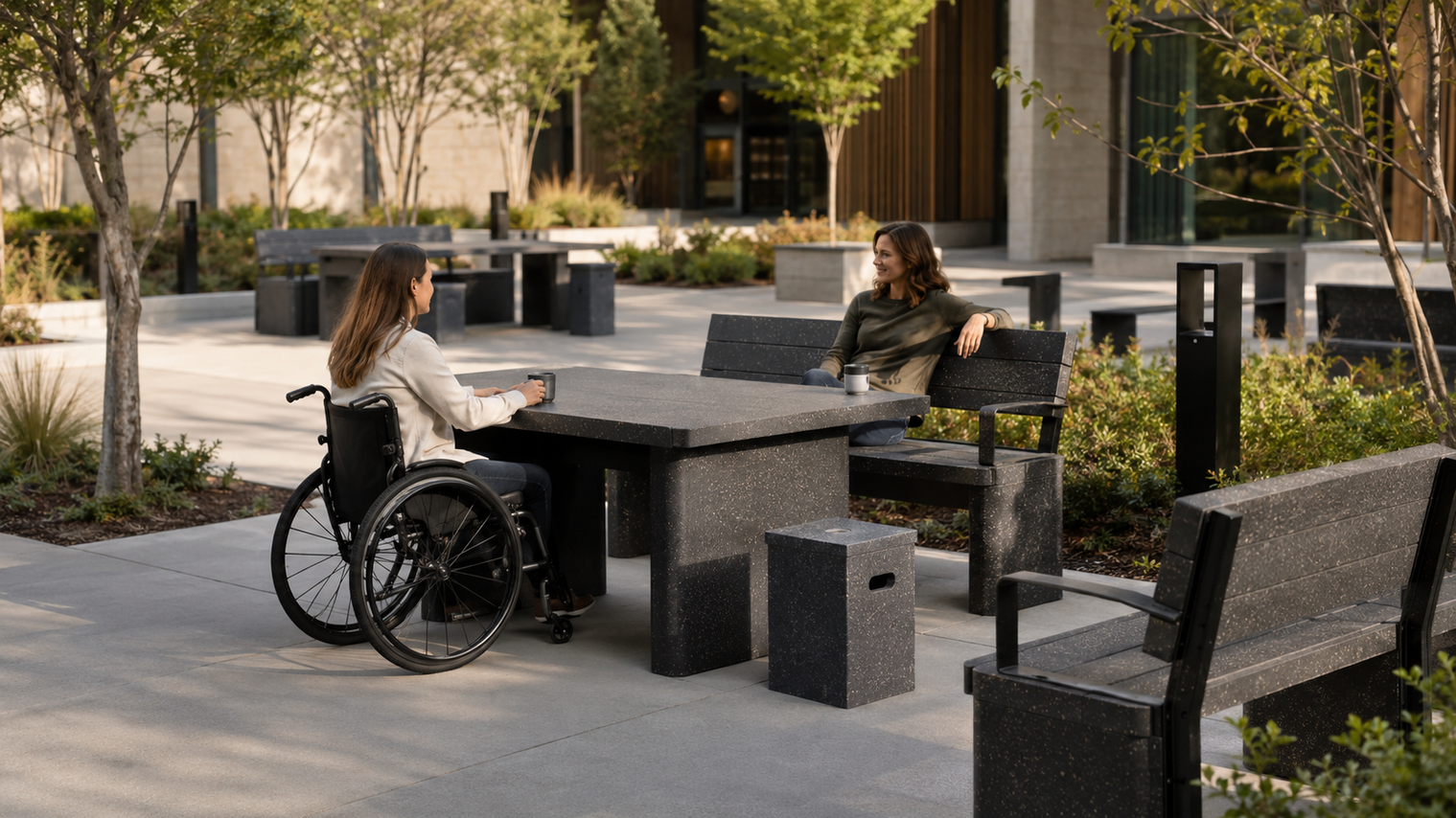 Mobilier inclusif pour les espaces publics