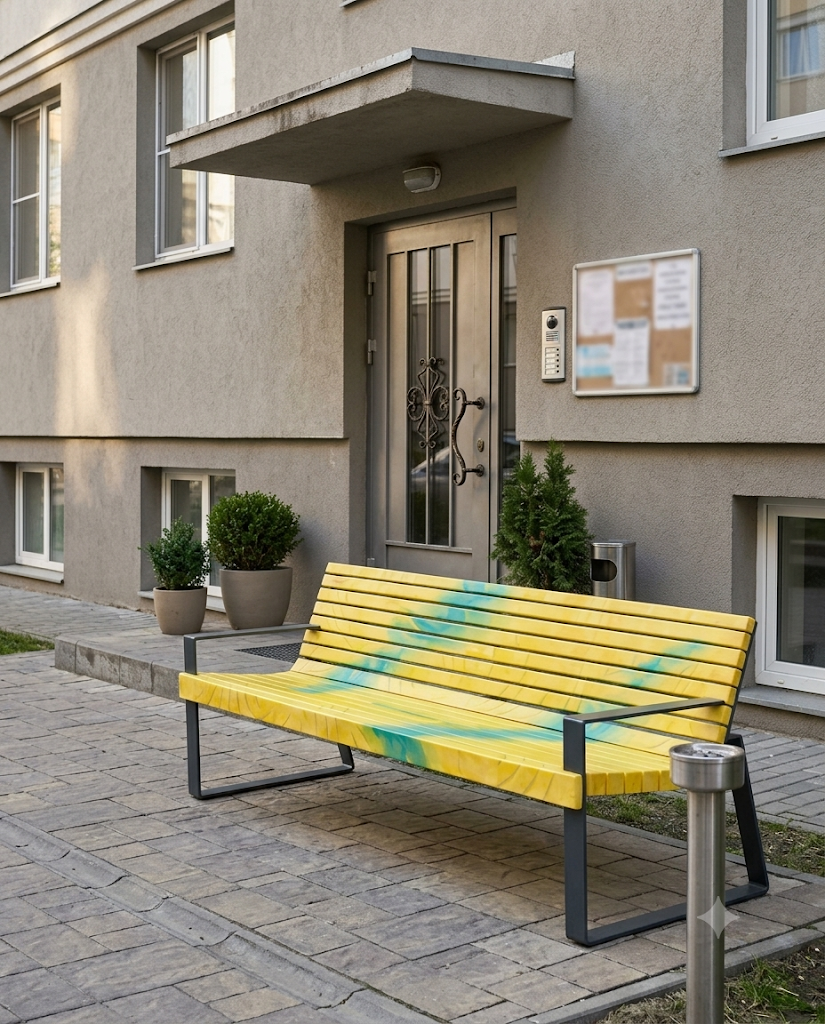 Mobilier d’extérieur en plastique recyclé pour les parcs et les espaces publics