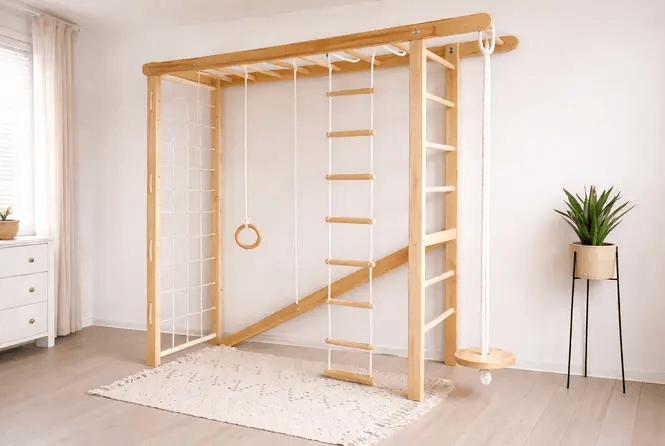 Mila Kletterwand-Set mit Netz und Ringen