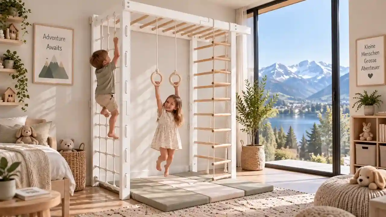 Mila Kletterwand-Set mit Netz und Ringen