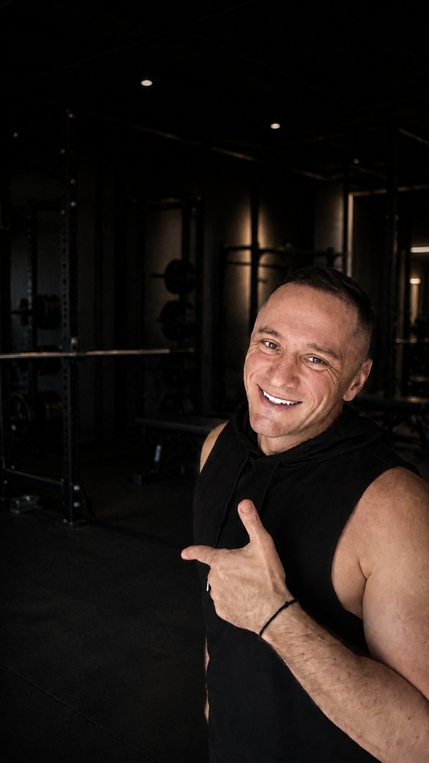 Dr. Yuriy Oliynyk in the gym