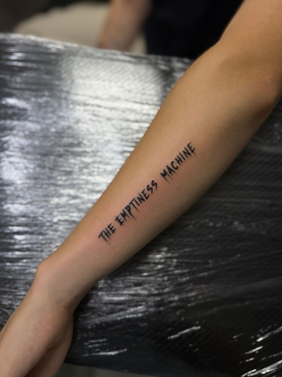 black floral tattoo