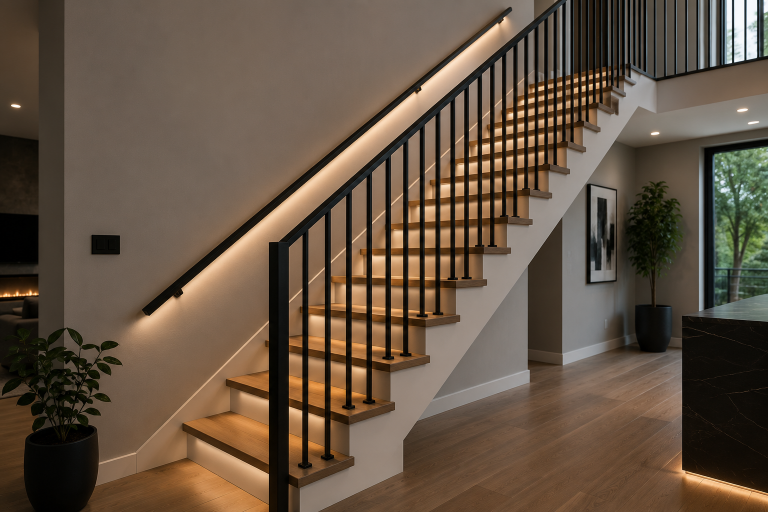 Custom metal staircase