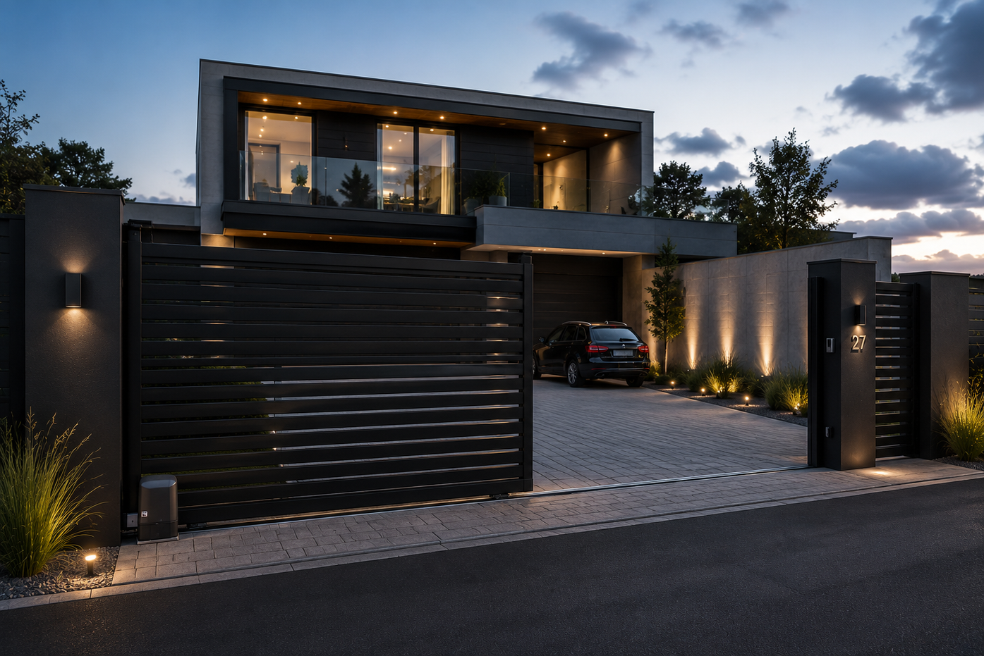 Custom modern sliding gate