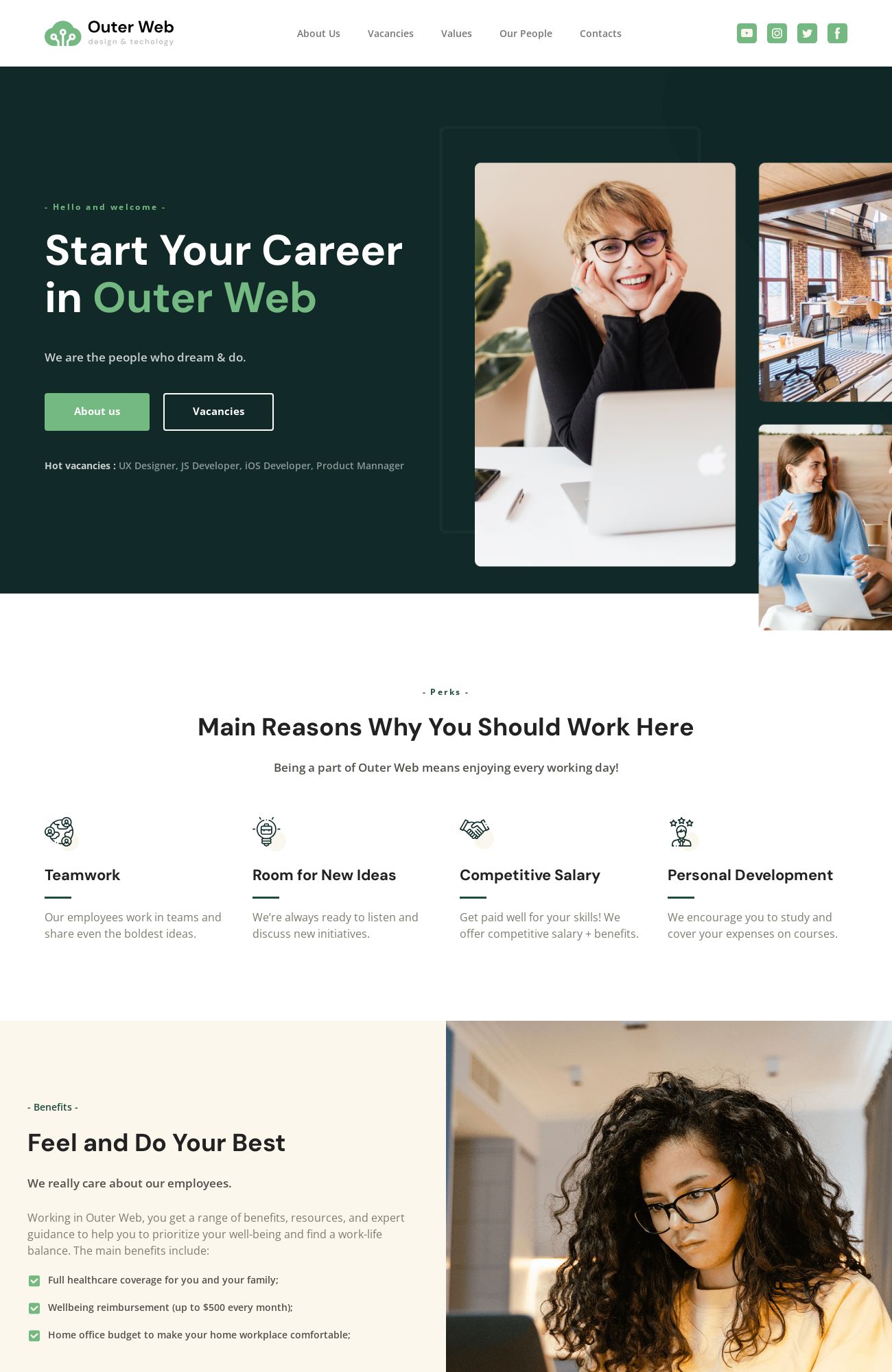 Careers page template