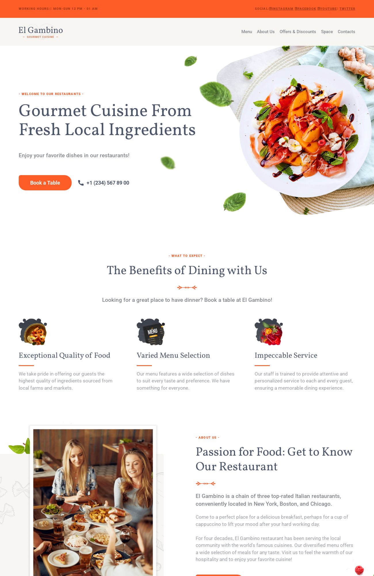 Restaurant template