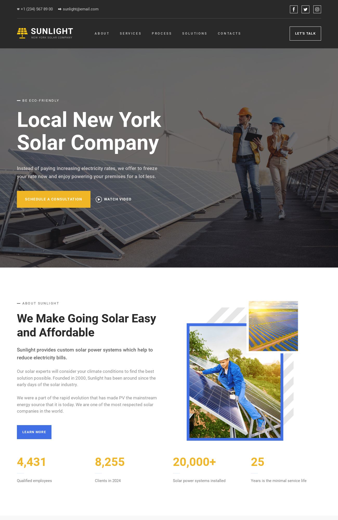 Solar Panels Manufacturer template