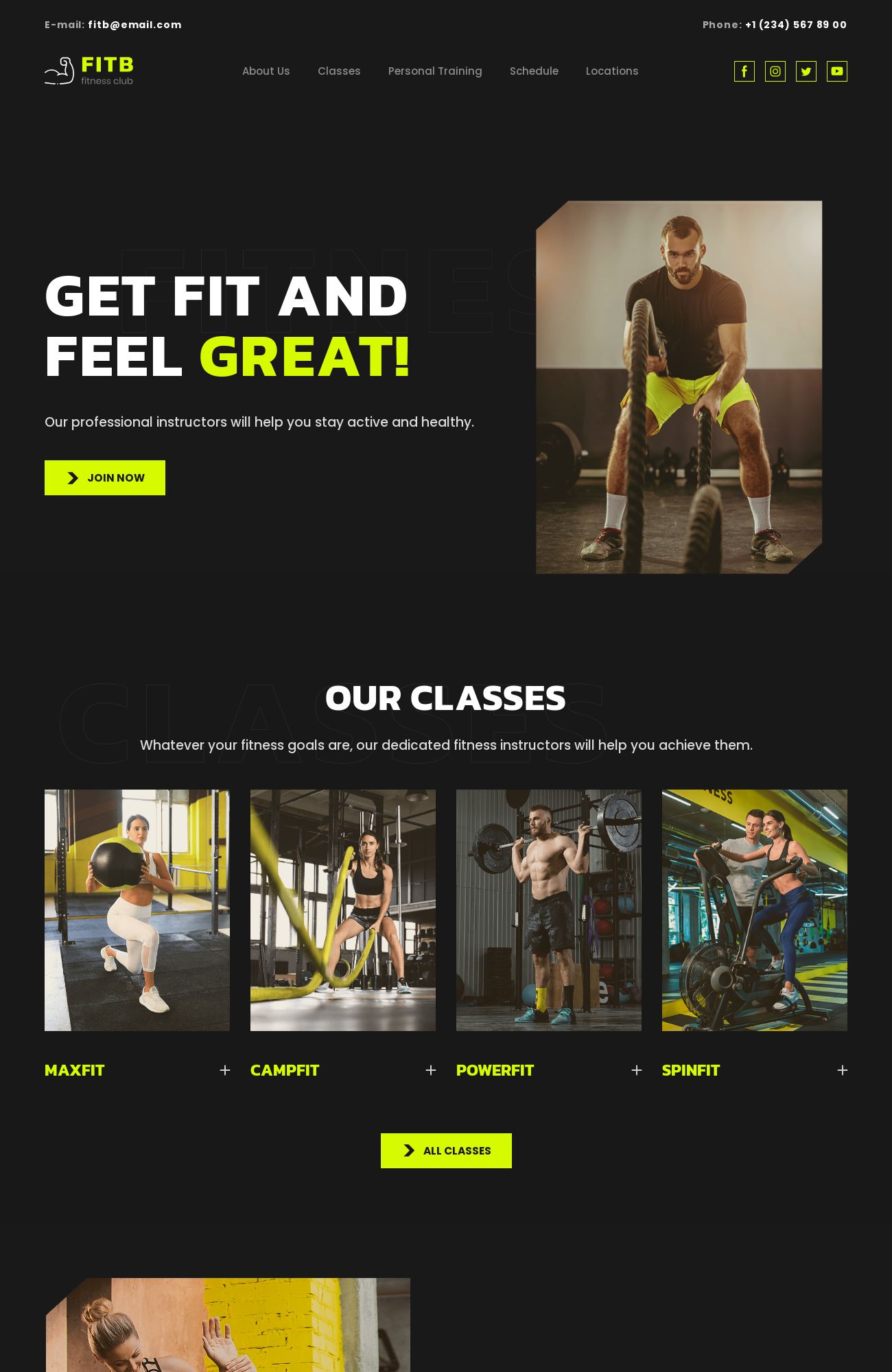 Fitness Center template