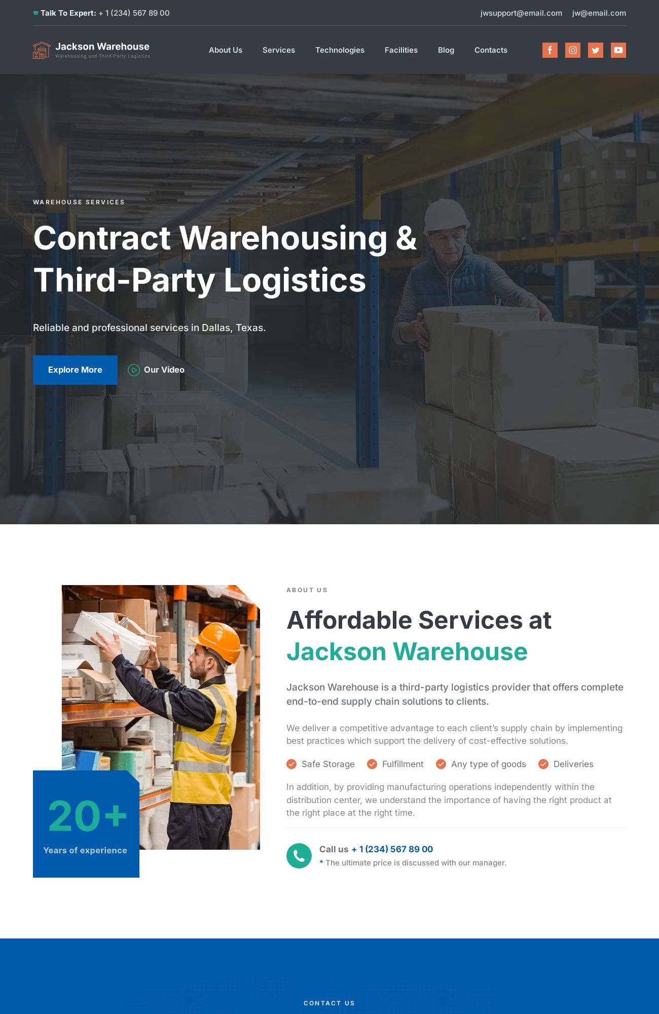 Warehouse service template