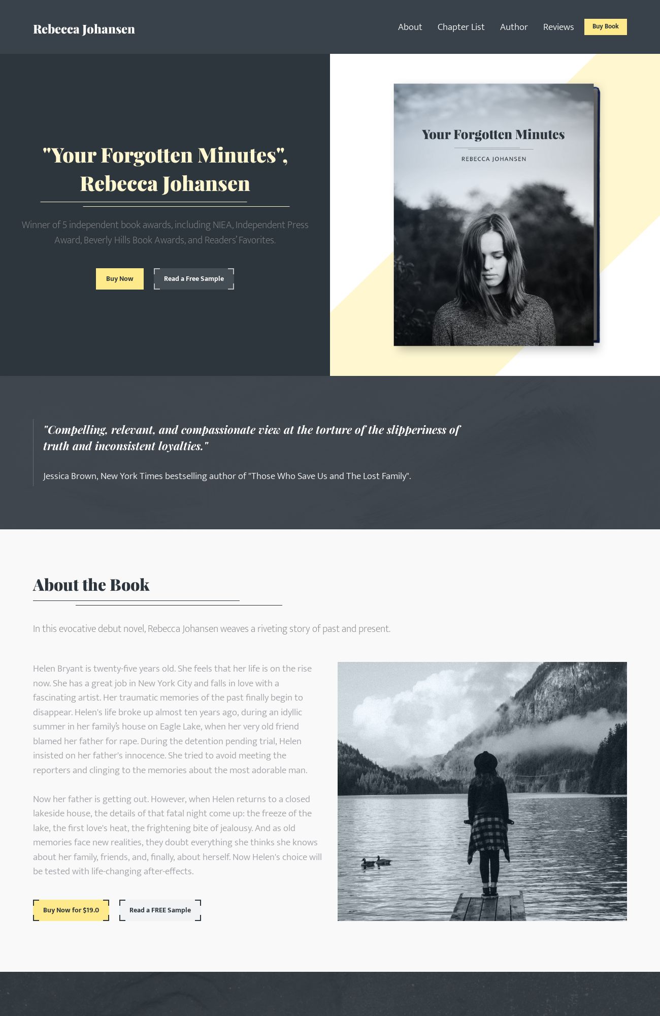 Book Landing template