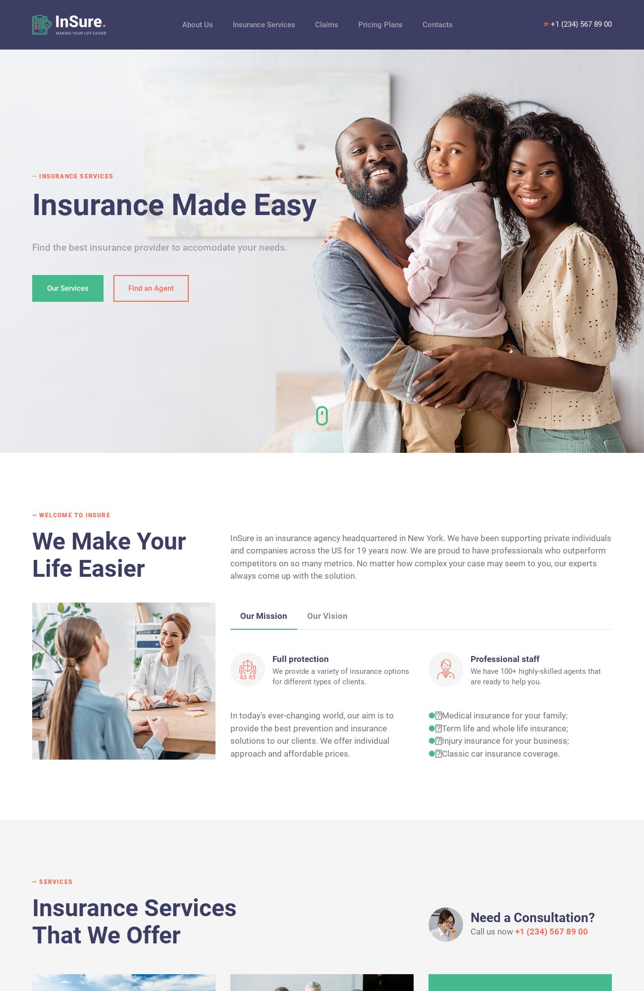 Insurance Company template