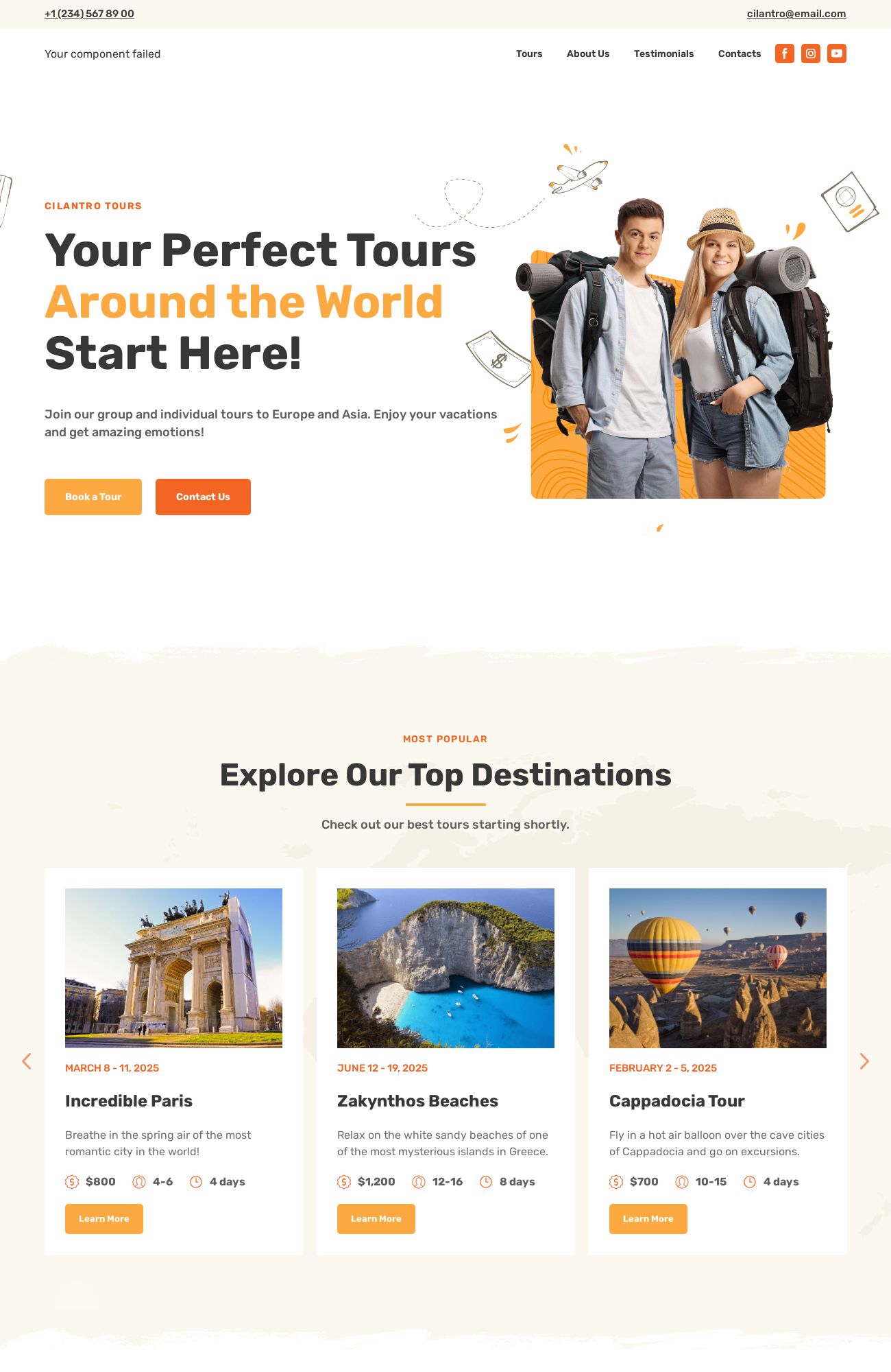 Travel Agency template