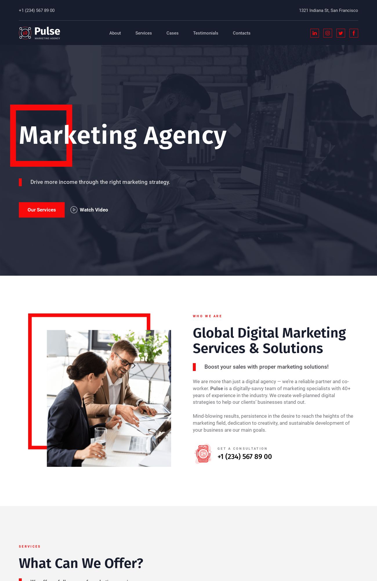 Marketing Agency template