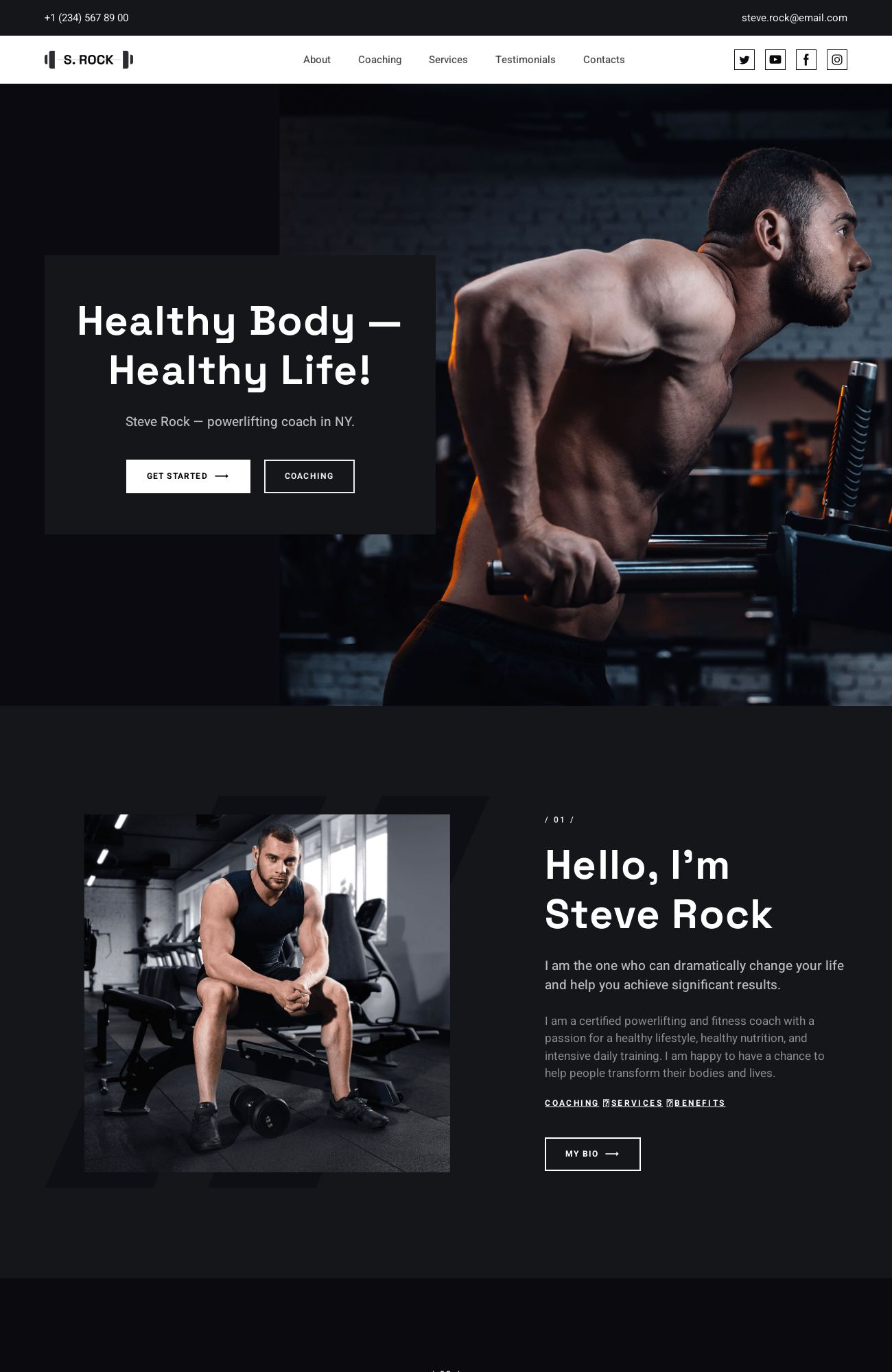 Powerlifting Trainer template