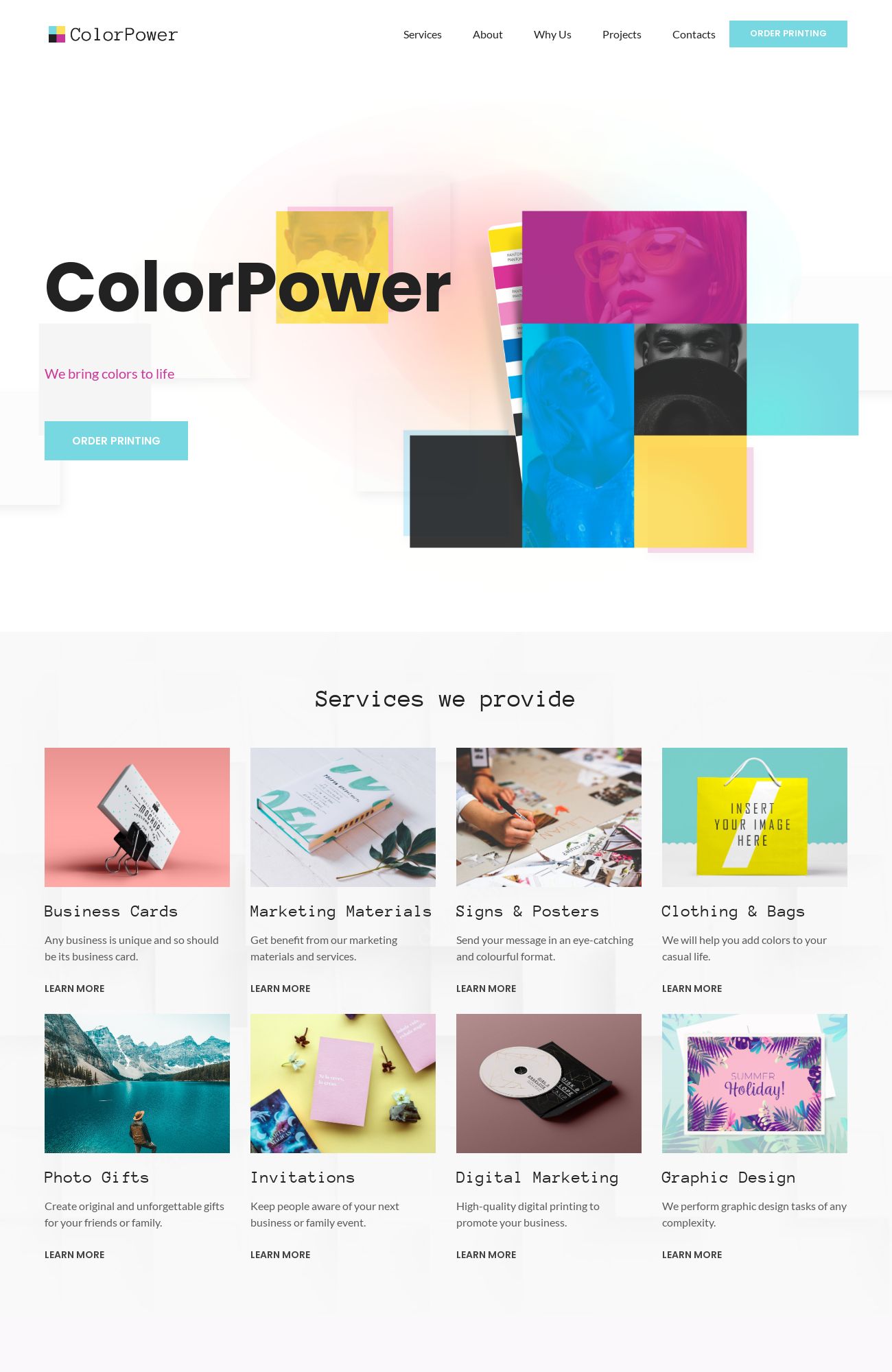 Printing Services template