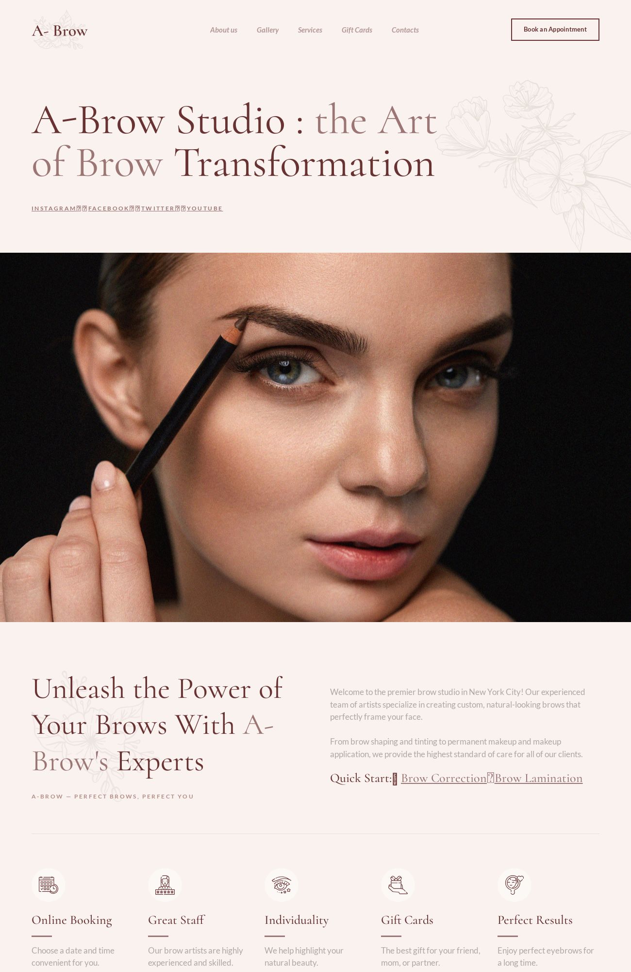 Brow Bar template