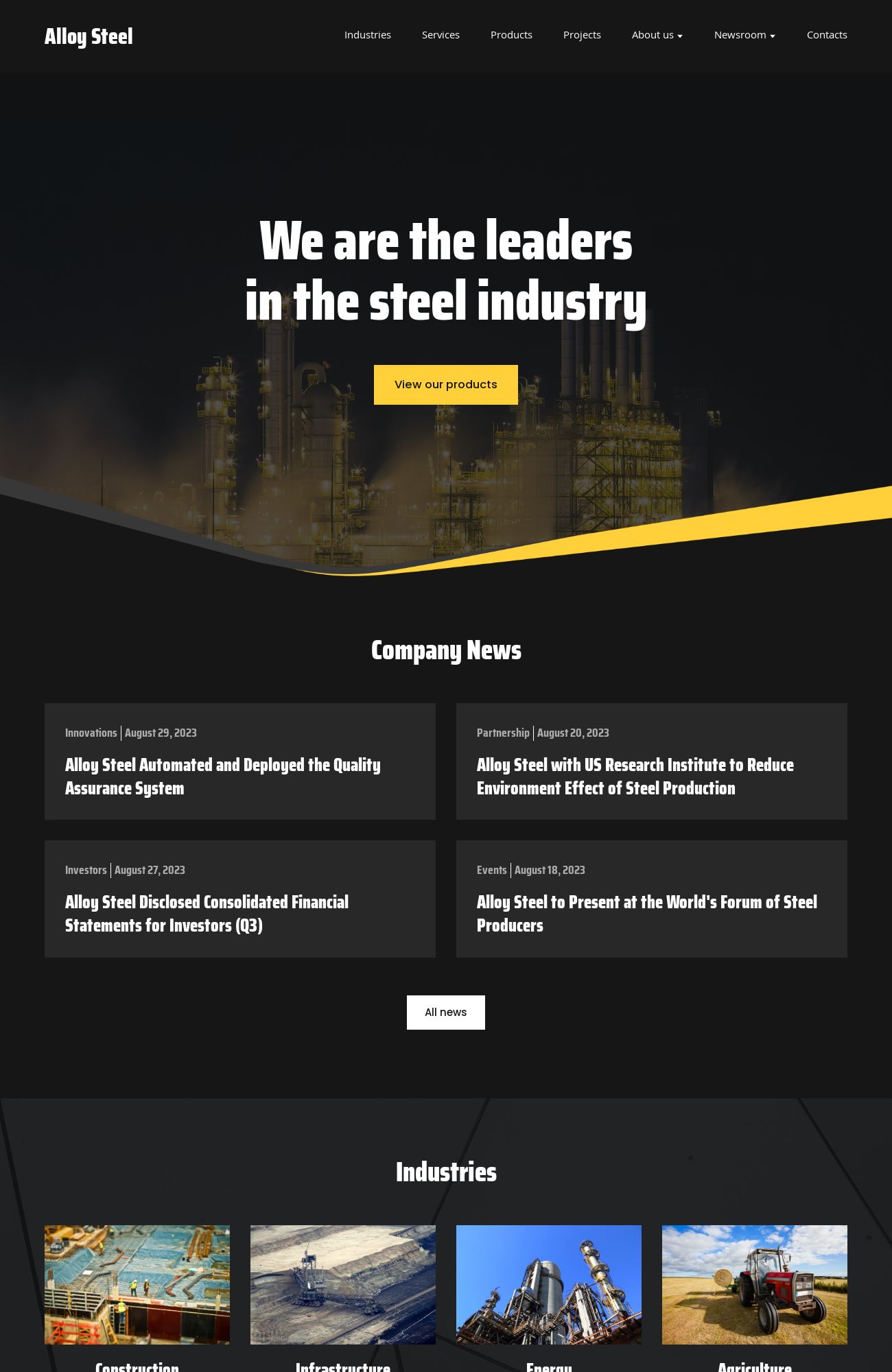 Factory and Industrial template